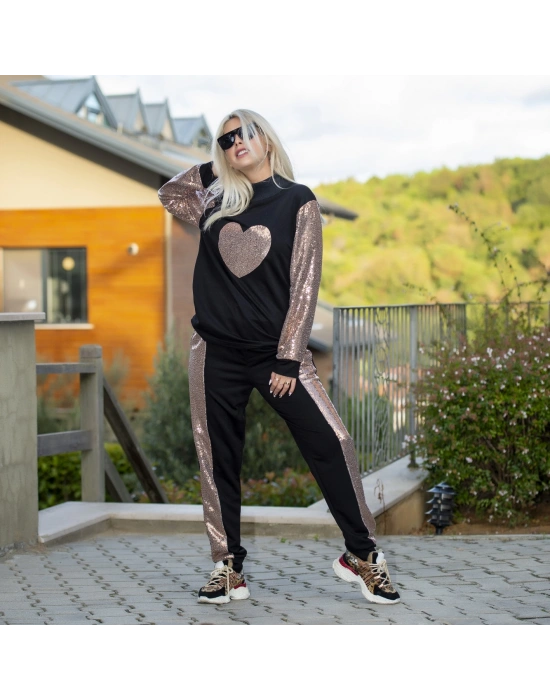 Kalp Pul Payet Detay Janes Iki Iplik Takım