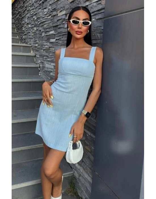 Kare Yaka ini Elbise 2903