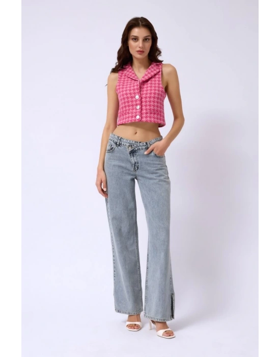 Kazayağı Crop Yelek