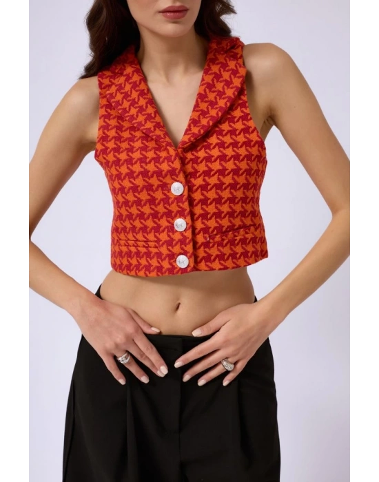 Kazayağı Crop Yelek