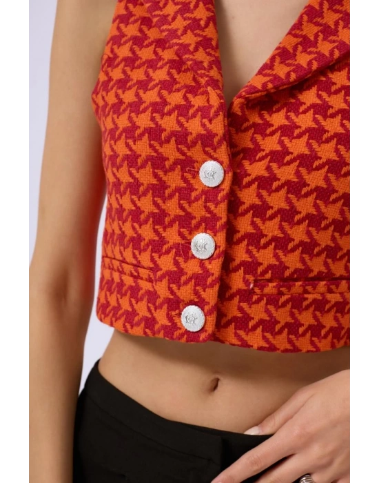 Kazayağı Crop Yelek