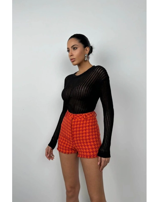 Kazayağı Tüvit Şort