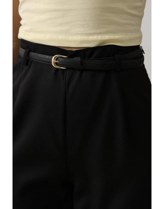 Kemer Pens Detaylı Pantolon  iyah