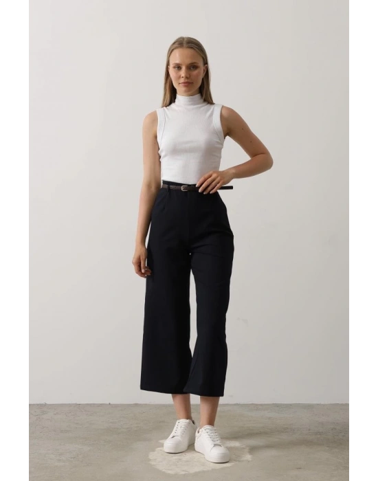 Kemer Pens Detaylı Pantolon  Lacivert