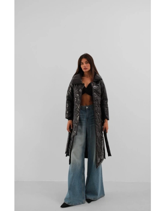 Kemerli Rugan Şişme Maxi Mont