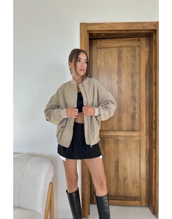 Kemik Parçalı Bomber Ceket