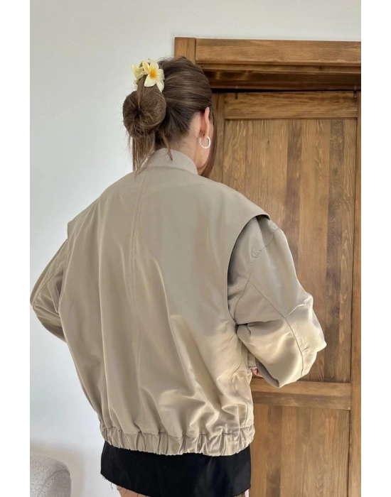 Kemik Parçalı Bomber Ceket