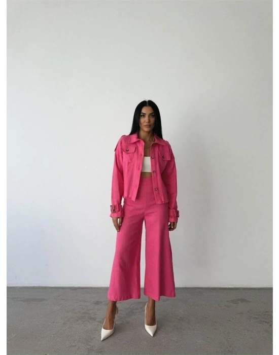 KETEN PÜKÜ DETAYI GÖEKPANTOON TAKI  Fuşya