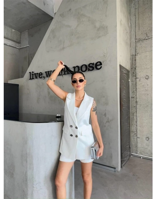 KETEN YEEK  ŞORT TAKI  Beyaz