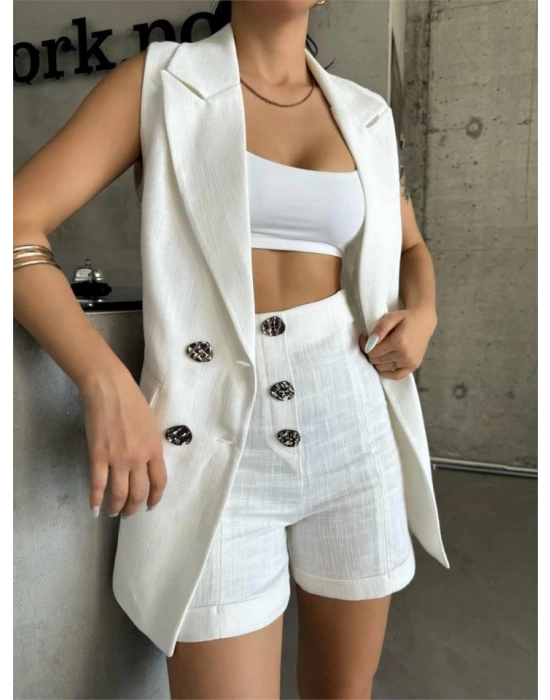 KETEN YEEK  ŞORT TAKI  Beyaz