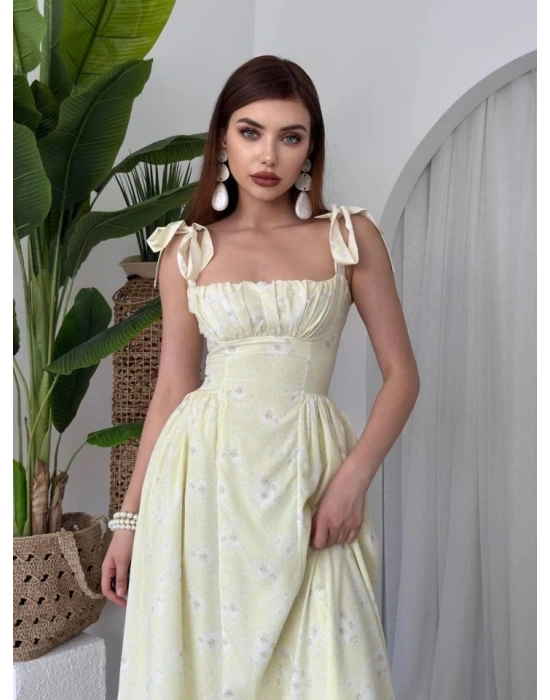 Khalesı Omuz Bağlamalı Elbise