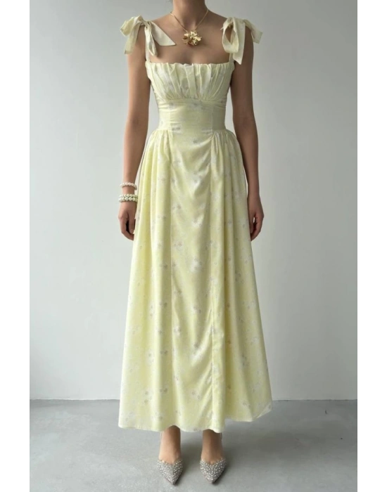 Khalesı Omuz Bağlamalı Elbise