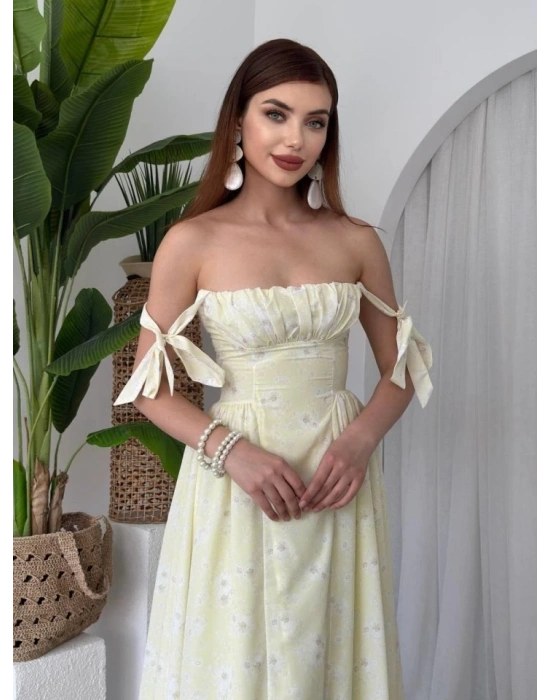 Khalesı Omuz Bağlamalı Elbise