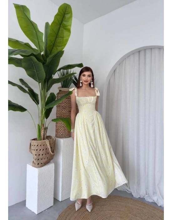 Khalesı Omuz Bağlamalı Elbise