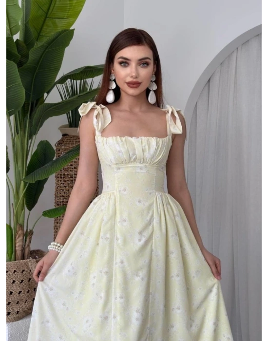 Khalesı Omuz Bağlamalı Elbise