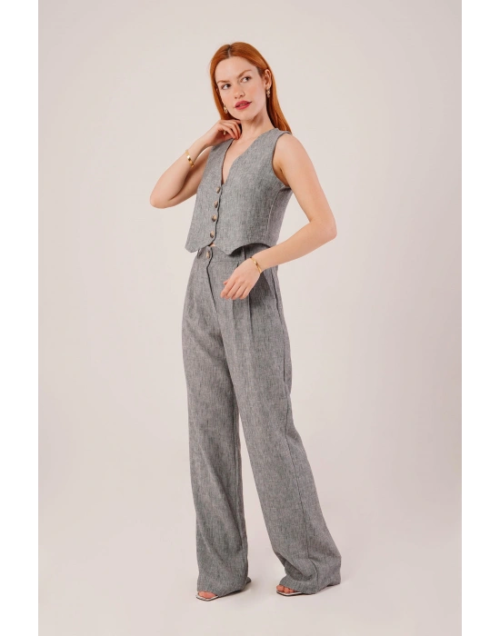 Kırçıllı Desen Antrasit Takım