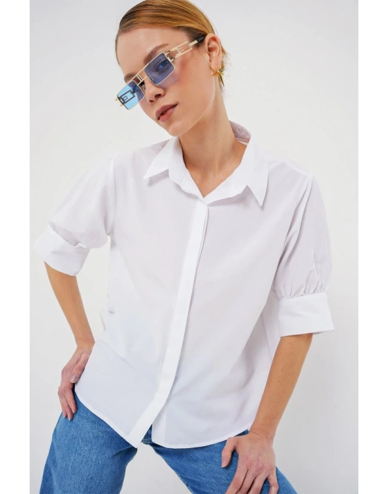Kısa Kol Gömlek 20312  Beyaz
