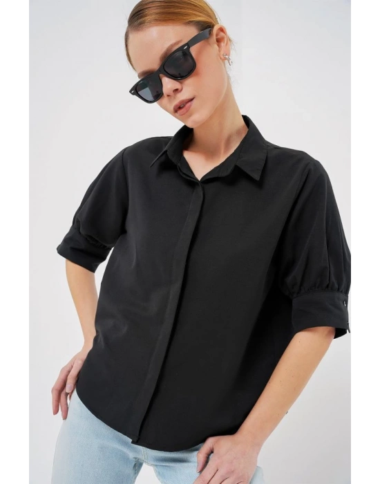 Kısa Kol Gömlek 20312  Siyah