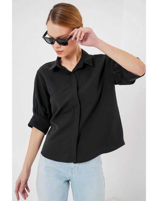 Kısa Kol Gömlek 20312  Siyah