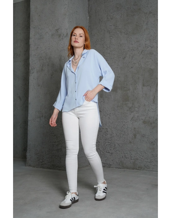 Kol Katlama Detaylı Bebe avi Gömlek