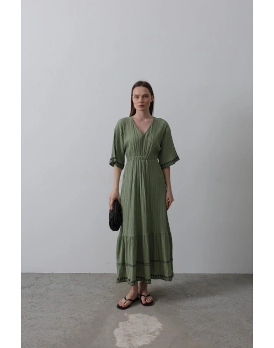 KolEtekNakışlıElbise  Haki