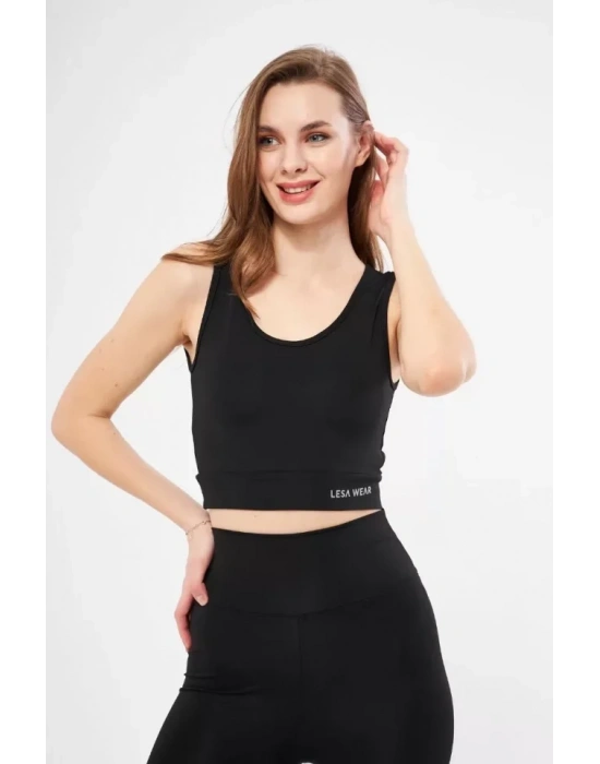 Kolsuz Dalgiç Baskılı Crop  iyah