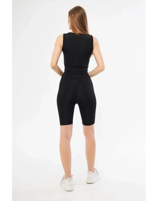 Kolsuz Dalgiç Baskılı Crop  iyah