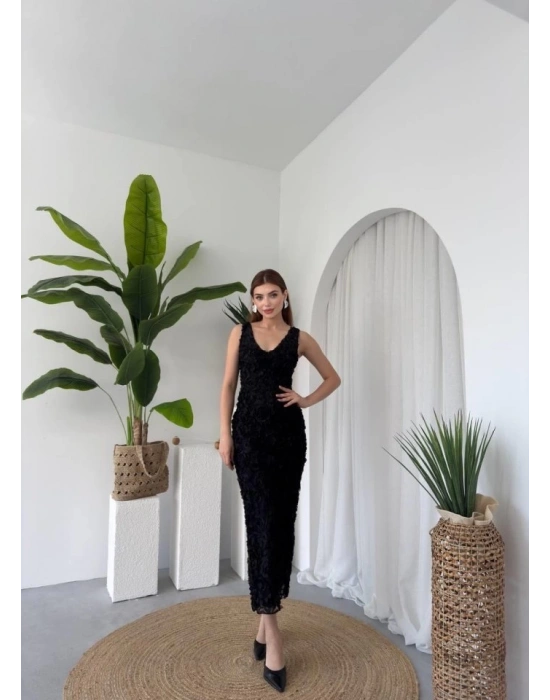 Kren Gül Detaylı Elbise