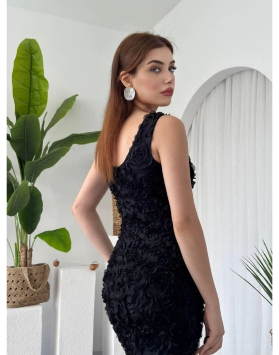 Kren Gül Detaylı Elbise