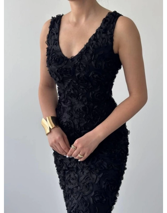 Kren Gül Detaylı Elbise