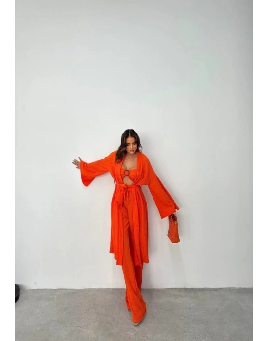 KRINKI BÜSTİYERPANTOONKİMONO TAKIM  Orange