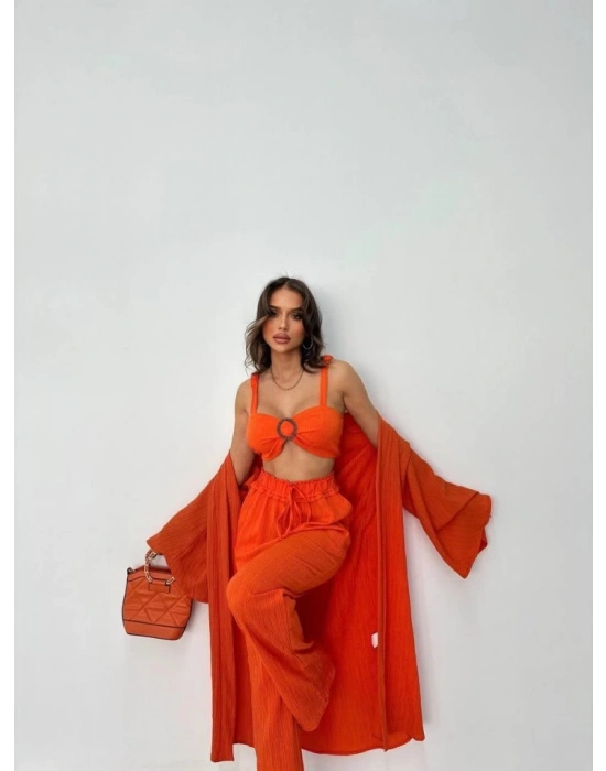 KRINKI BÜSTİYERPANTOONKİMONO TAKIM  Orange