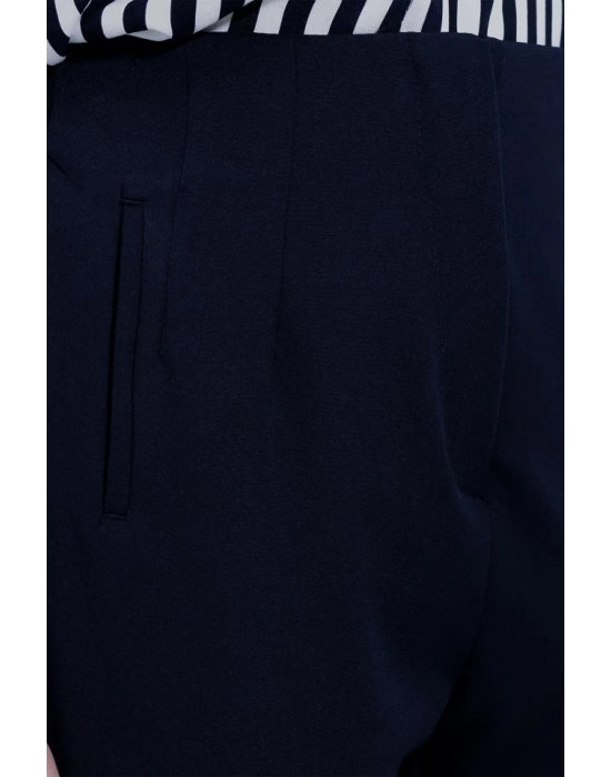 Lacivert Yüksek Bel Kumaş Pantolon 6650