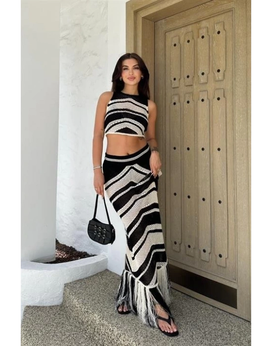 Lenny Püskül Detaylı Crop Takım 9863