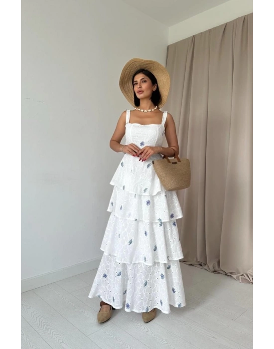 Lila Kat Kat Arkası Bağlamalı Elbise