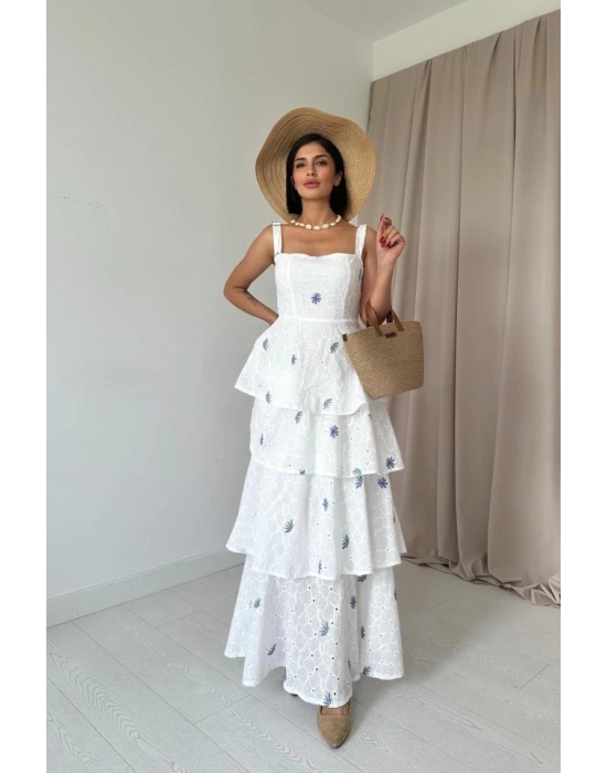 Lila Kat Kat Arkası Bağlamalı Elbise