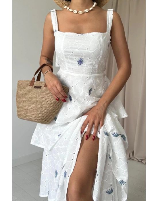 Lila Kat Kat Arkası Bağlamalı Elbise