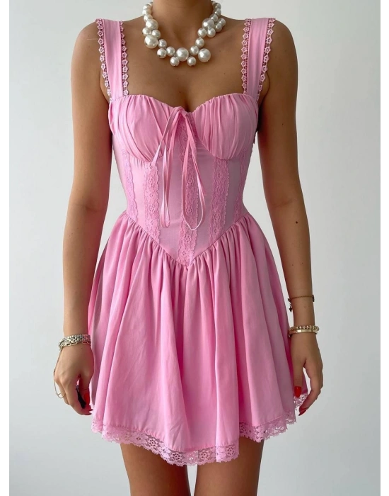 Lille Arkası Bağlamalı Elbise