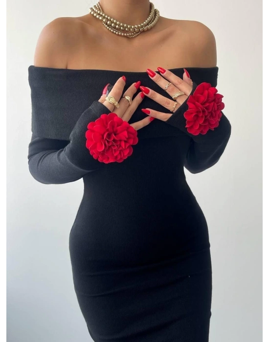 Livora Gül Detay Elbise