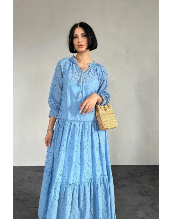 Mavi Dantelli New Elbise
