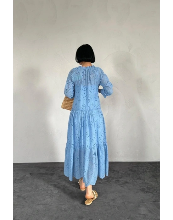 Mavi Dantelli New Elbise