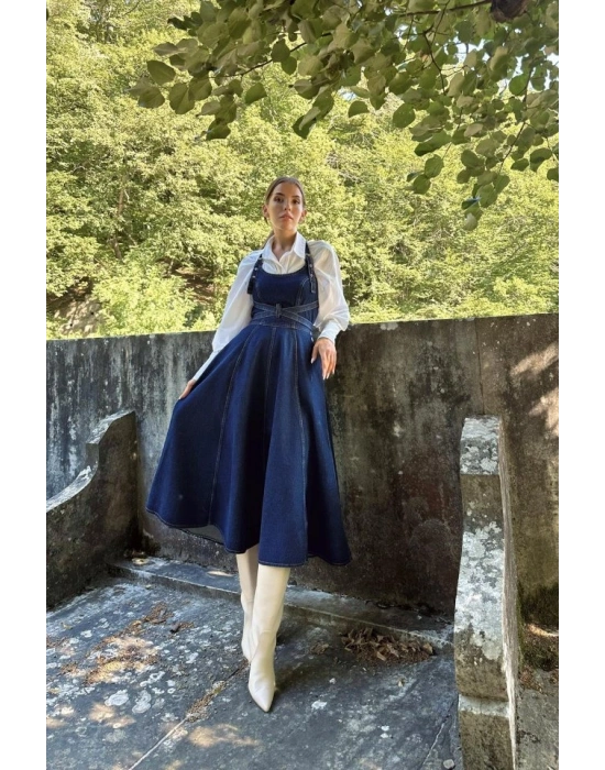 avi idi Boy Bantlı Kot Elbise