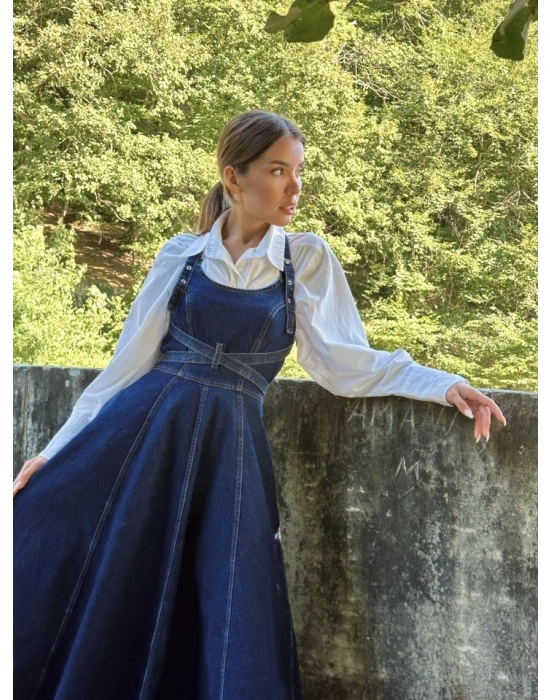 avi idi Boy Bantlı Kot Elbise