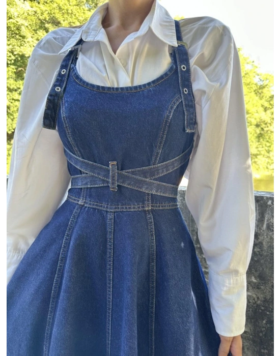 avi idi Boy Bantlı Kot Elbise