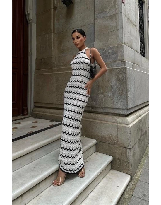 Melina Ajurlu Halter Yaka Elbise 2774