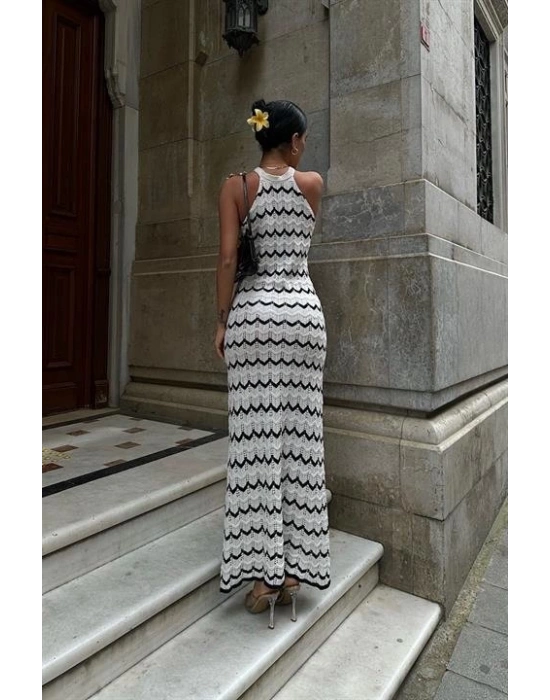 Melina Ajurlu Halter Yaka Elbise 2774