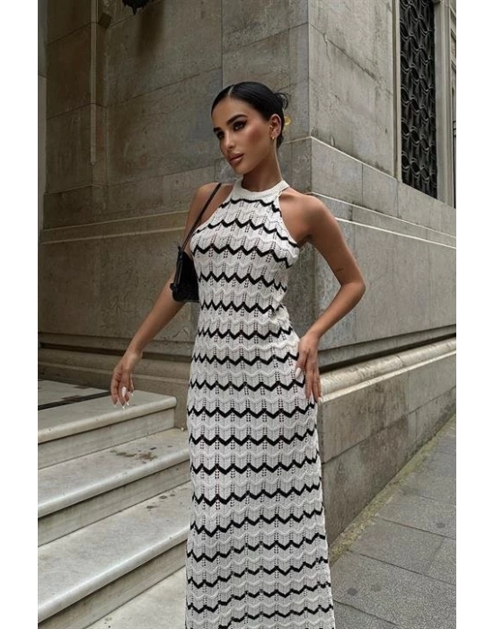 Melina Ajurlu Halter Yaka Elbise 2774