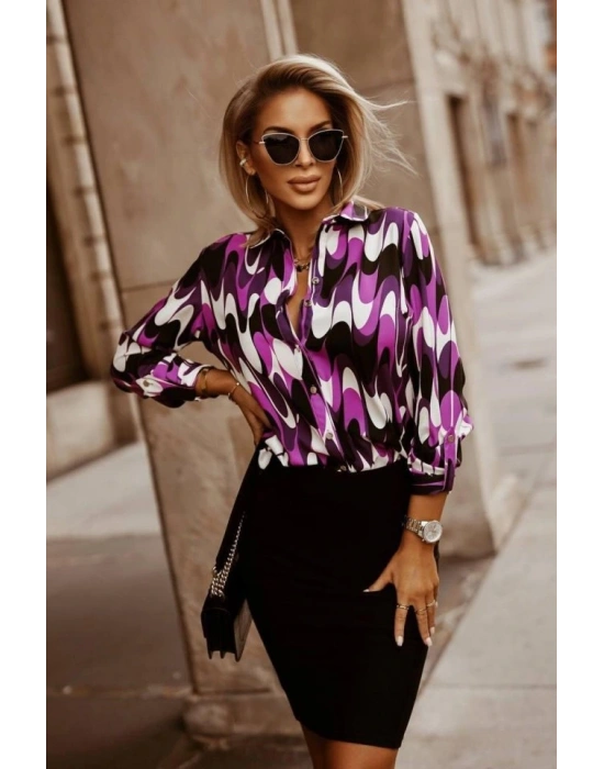 Metal Düğmeli, Apoletli Kol Ve Cep Detay Moskrep Gömlek