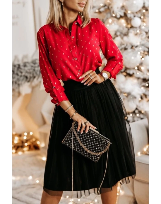 Metal Düğmeli, Apoletli Kol Ve Cep Detay Moskrep Gömlek