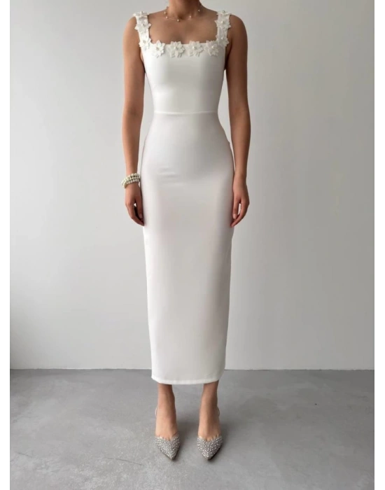 Mıng Çiçek Detaylı Elbise